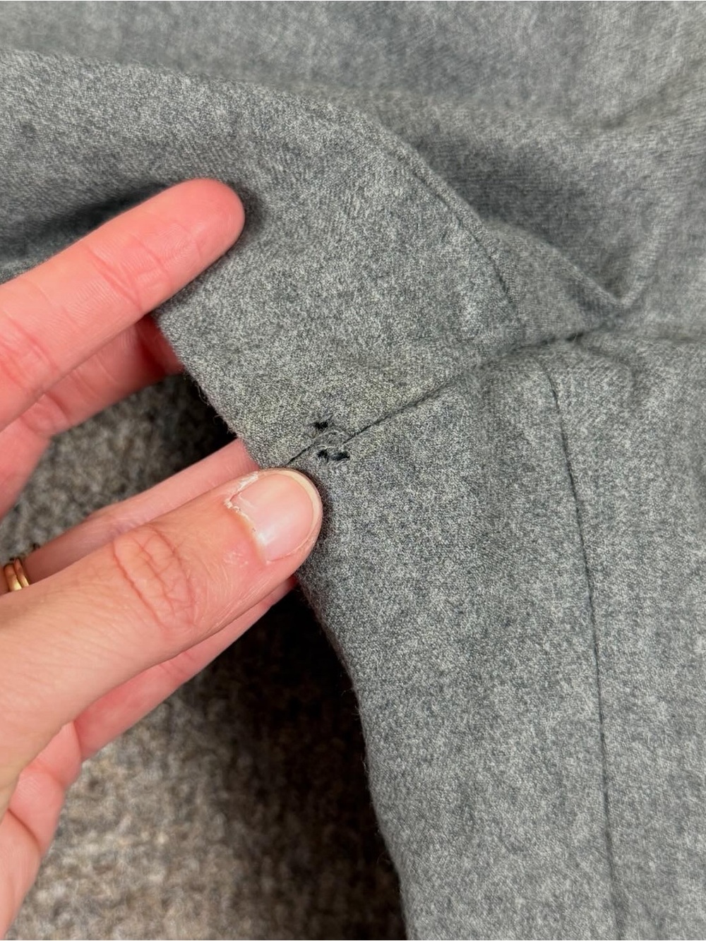 Vintage‎ Liz Claiborne Grey 100% Wool Tapered Leg Trouser Pants Womens Size 6 XS - Picture 8 of 12